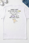 Handle It V-Neck T-Shirt White