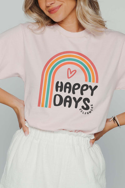 Happy Days T-Shirt Pink Shirts Selfawear 