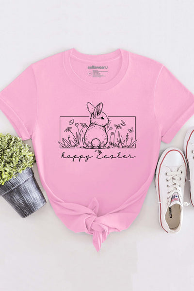 Happy Easter T-Shirt Pink Shirts Selfawear 