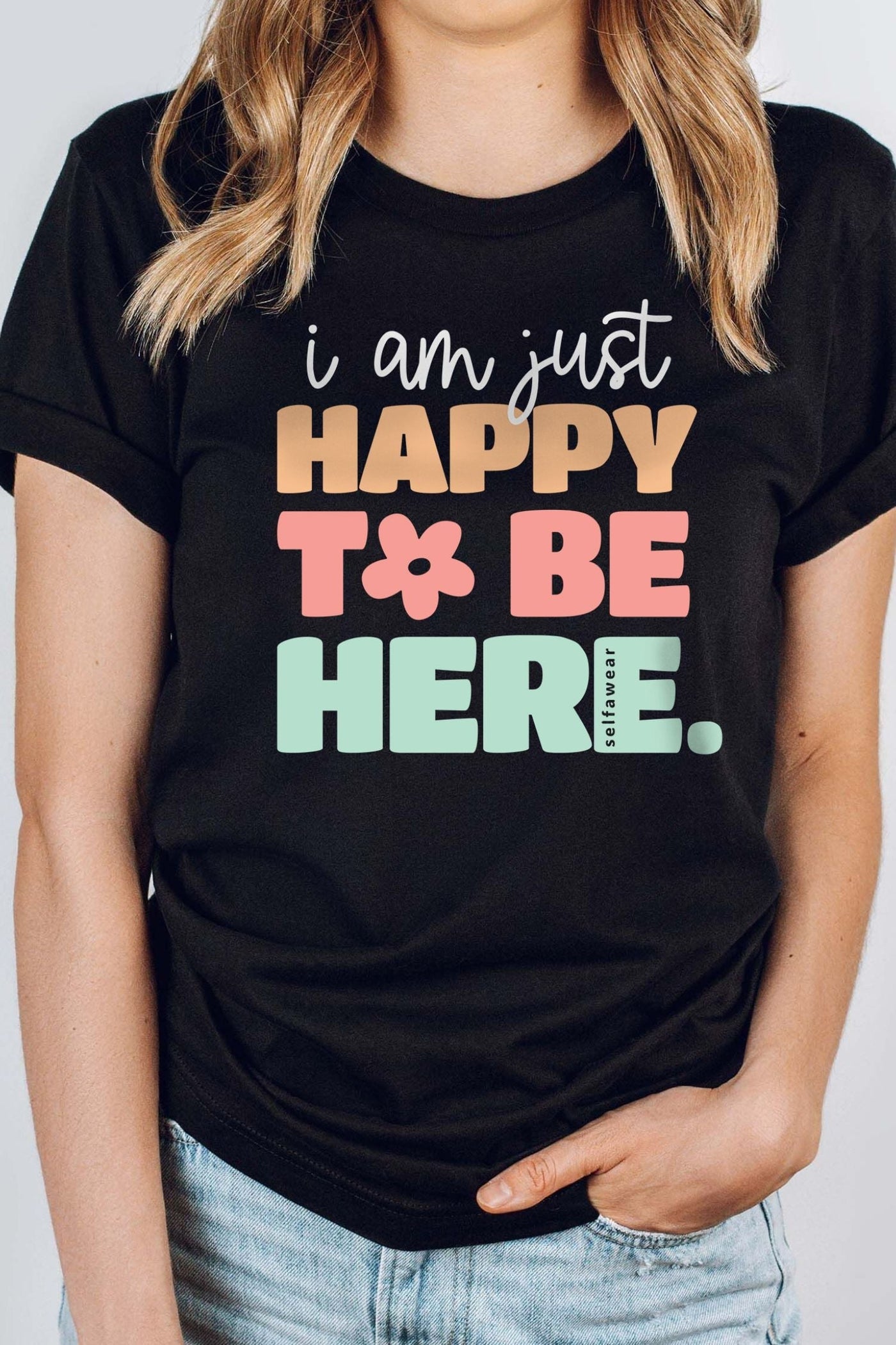 Happy T-Shirt Black Shirts Selfawear 