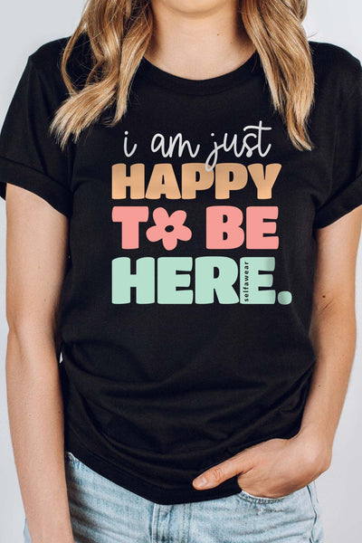 Happy T-Shirt Black Shirts Selfawear 