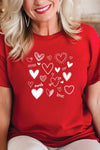 Hearts Love Hugs T-Shirt Red
