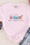 Home is Where my Cat is T-shirt Pale Pink