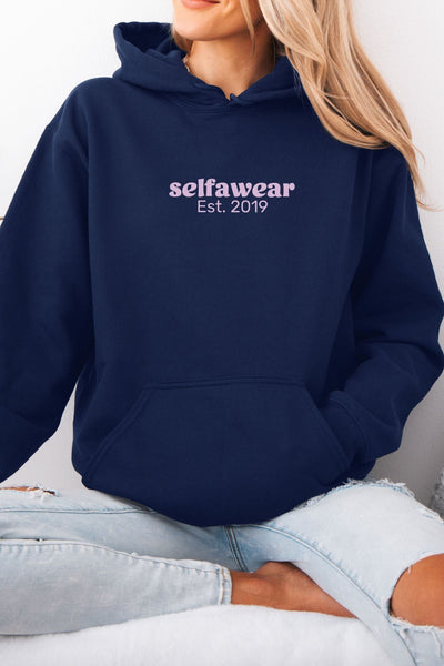 I am Selfawear Hoodie Navy Hoodie Selfawear 