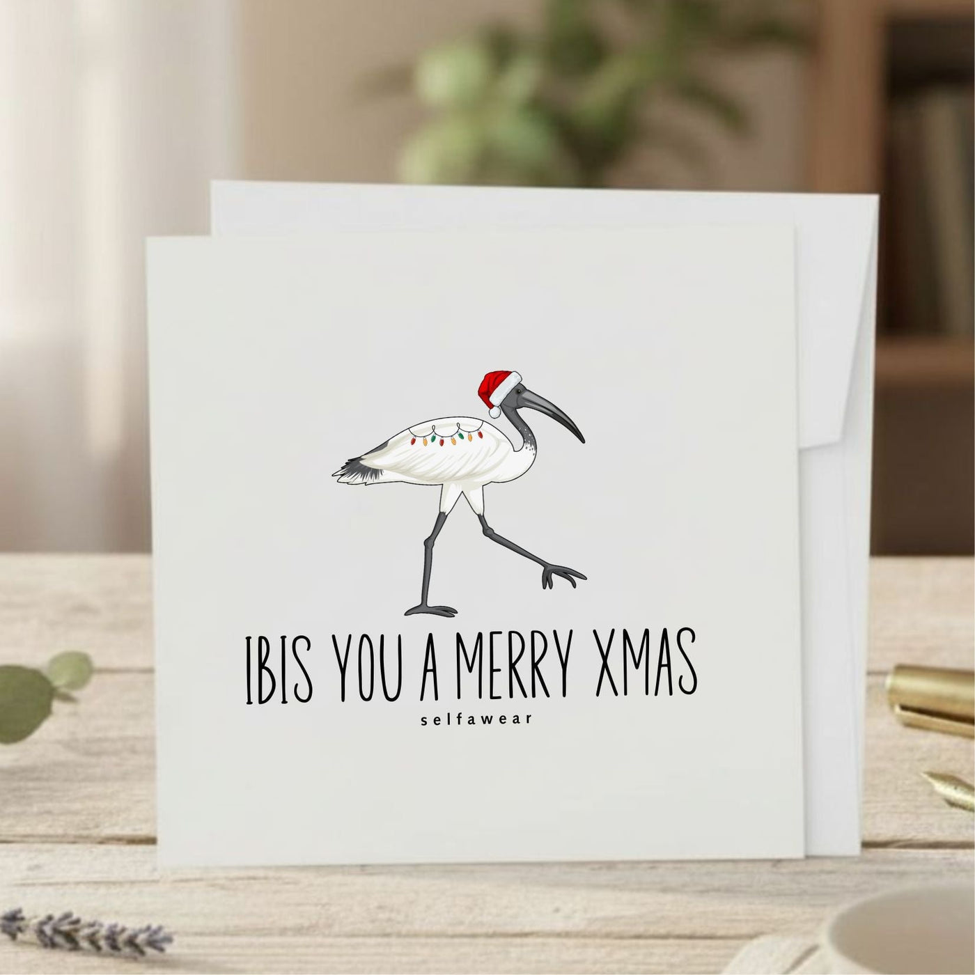 "Ibis you a Merry Xmas" Card Selfawear 