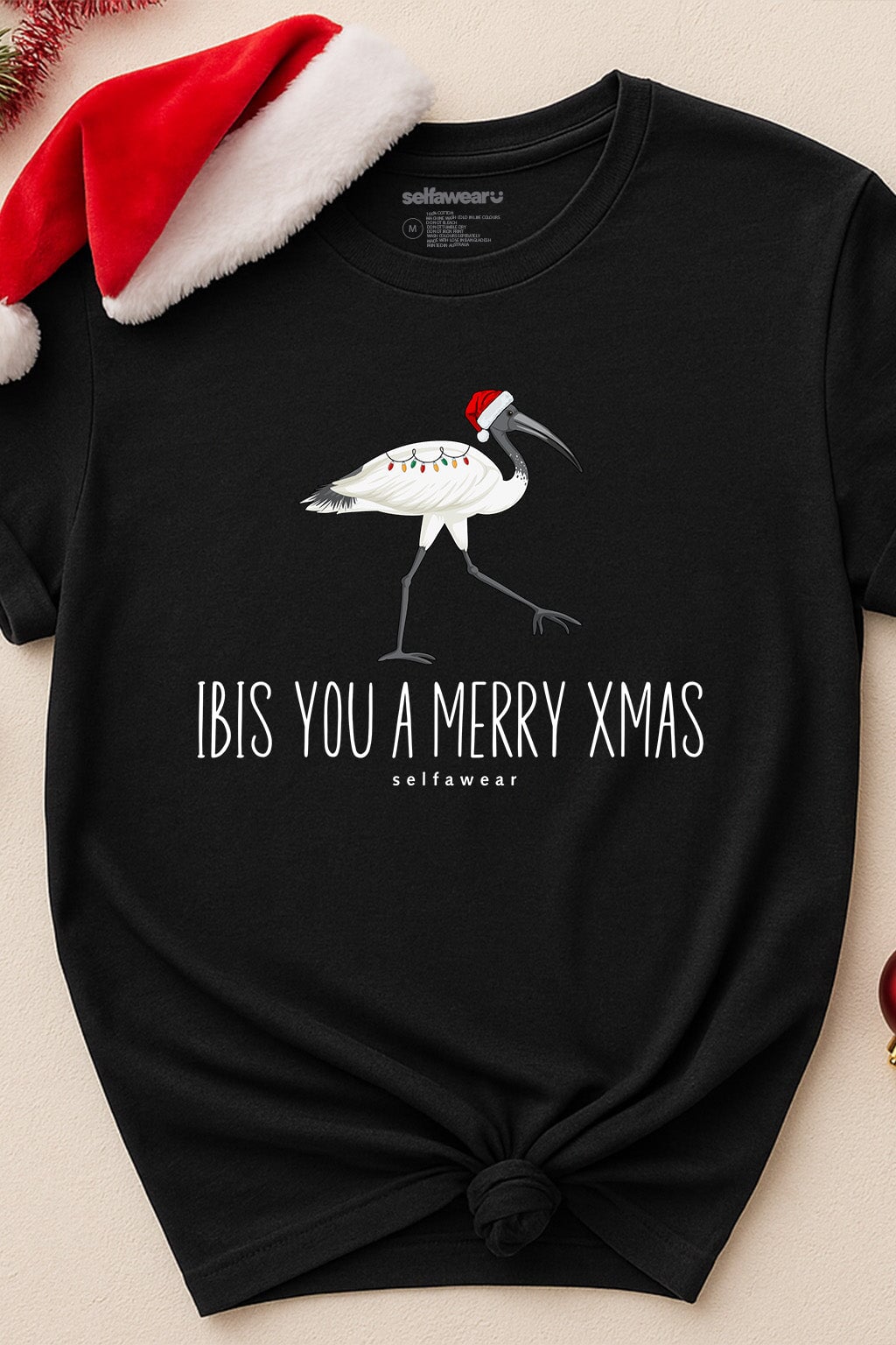 Ibis You a Merry Xmas T-Shirt Black Shirts Selfawear 