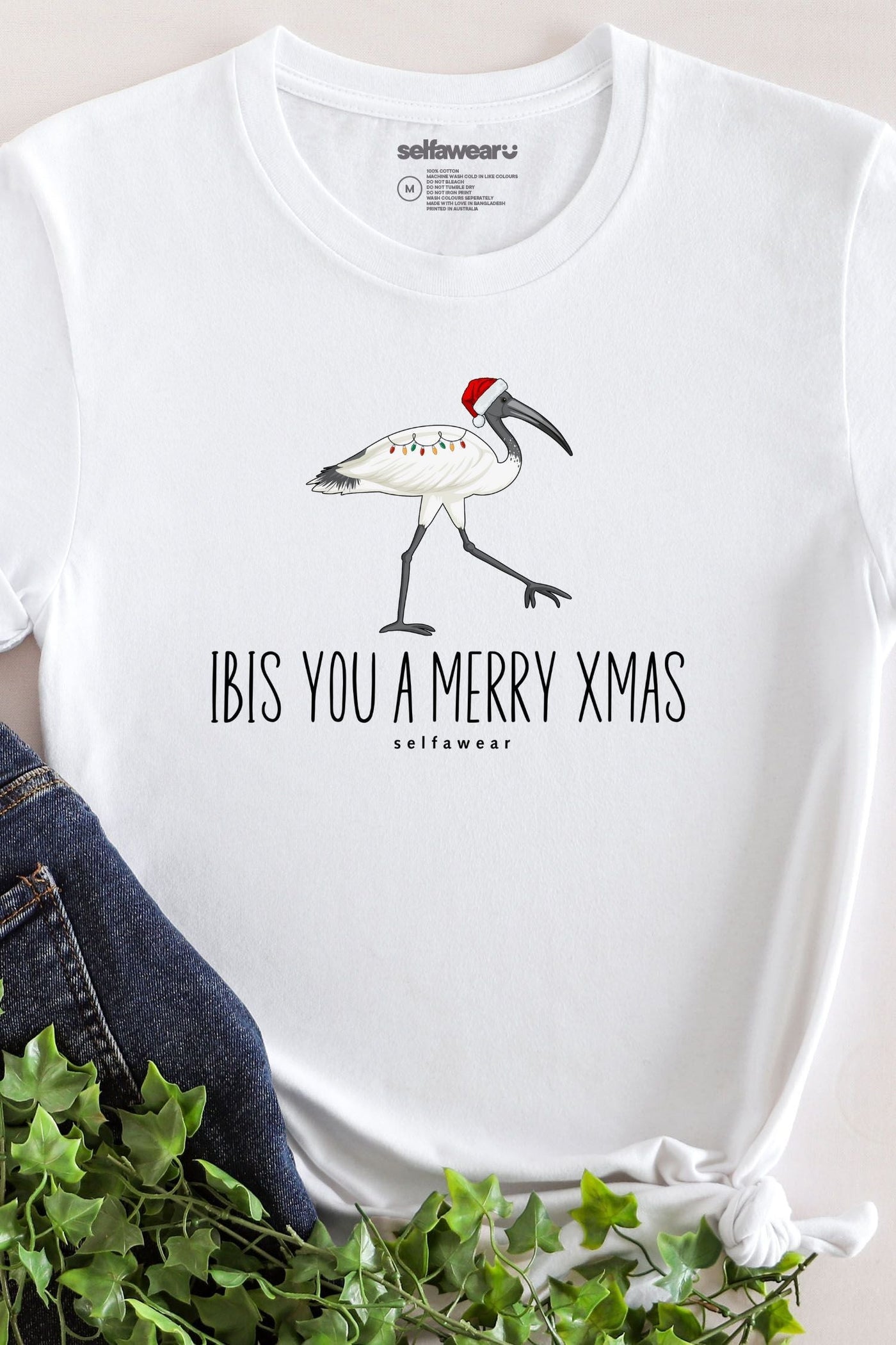 Ibis You a Merry Xmas T-Shirt White Shirts Selfawear 