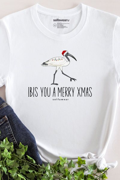 Ibis You a Merry Xmas T-Shirt White Shirts Selfawear 