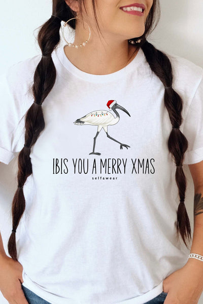 Ibis You a Merry Xmas T-Shirt White Shirts Selfawear 