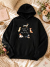Just a Girl and Her Dog Hoodie Black