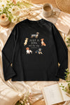 Just a Girl and Her Dog Long Sleeve T-Shirt Black