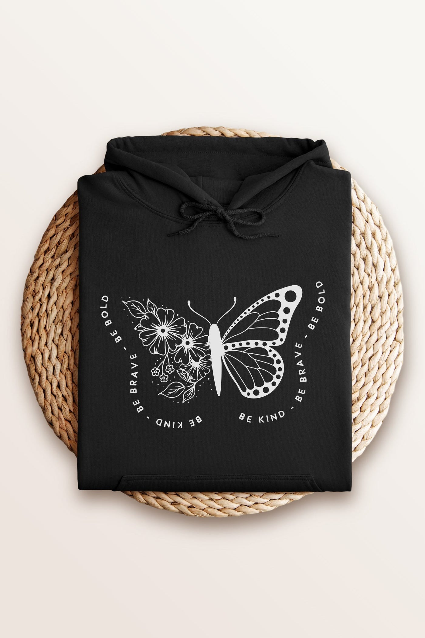 Kind Heart, Bold Wings Hoodie Black Shirts Selfawear 
