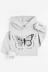 Kind Heart, Bold Wings Hoodie Grey