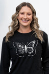 Kind Heart, Bold Wings Long Sleeve T-Shirt Black