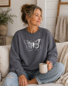 Kind Heart, Bold Wings Sweatshirt Charcoal