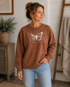 Kind Heart, Bold Wings Sweatshirt Cocoa