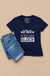 Kind is the New Black V-Neck T-Shirt Navy