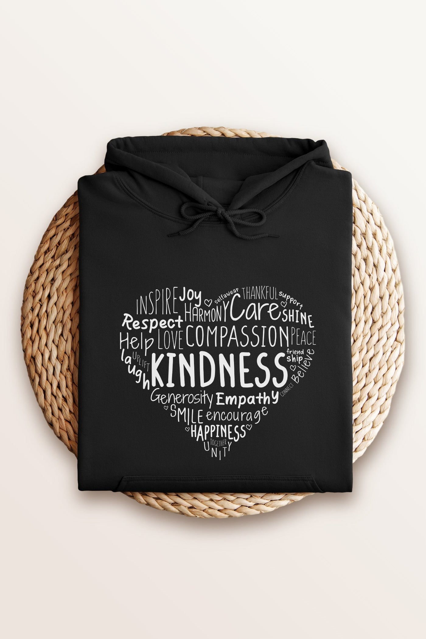 Kindness Heart Hoodie Black Shirts Selfawear 