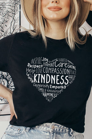 Kindness Heart T-Shirt Black