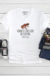 Kindness Looks Good on Everyone V-Neck T-Shirt White