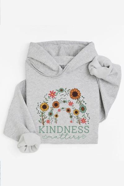 Kindness Matters Hoodie Grey Hoodie Selfawear 