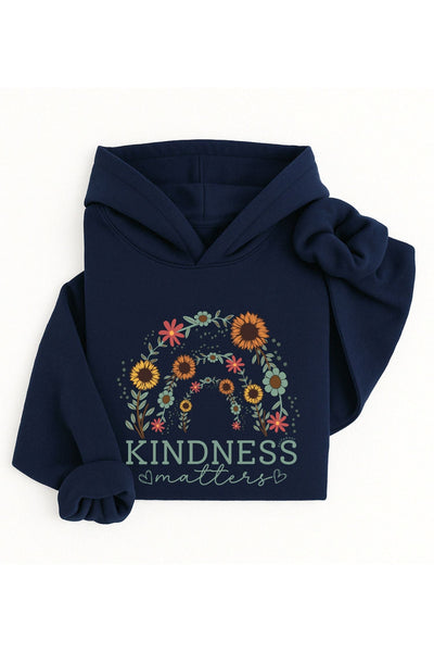 Kindness Matters Hoodie Navy Hoodie Selfawear 