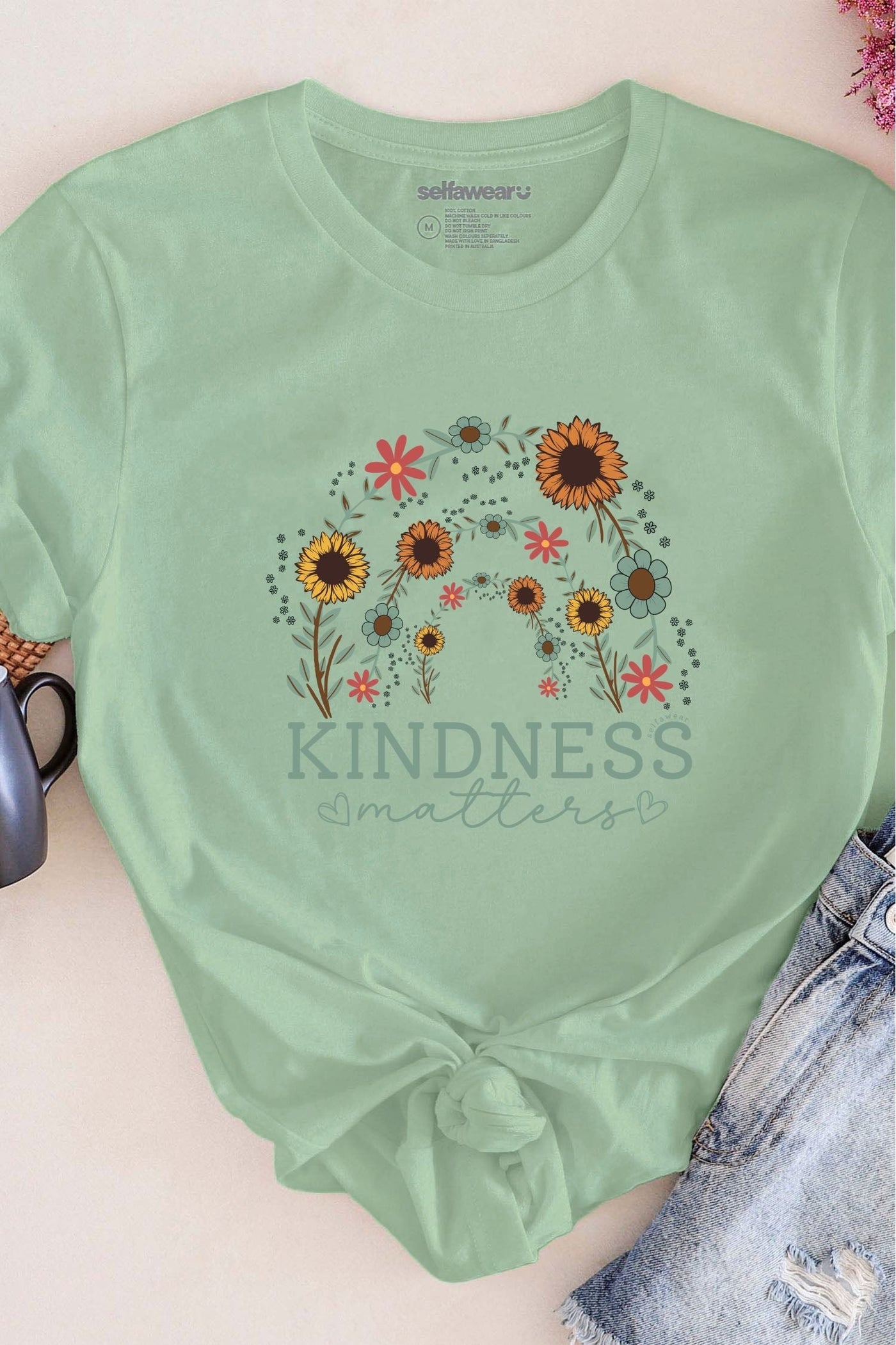 Kindness Matters T-Shirt Matcha Shirts Selfawear 