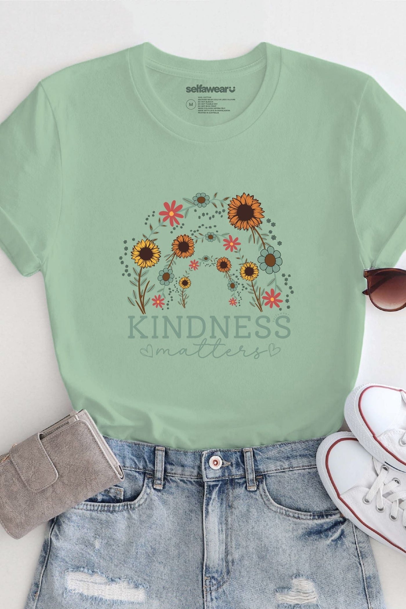 Kindness Matters T-Shirt Matcha Shirts Selfawear 