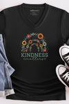Kindness Matters V-Neck T-Shirt Black