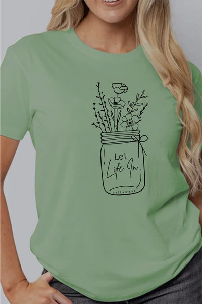 Let Life in T-Shirt Matcha Shirts Selfawear 