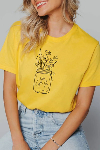 Let Life In T-Shirt Yellow Shirts Selfawear 