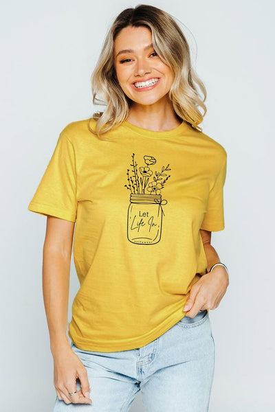 Let Life In T-Shirt Yellow Shirts Selfawear 