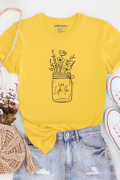 Let Life In T-Shirt Yellow Shirts Selfawear 