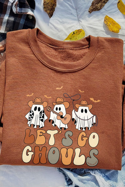 Let's Go Ghouls Sweatshirt Cocoa Sweatshirt Selfawear 