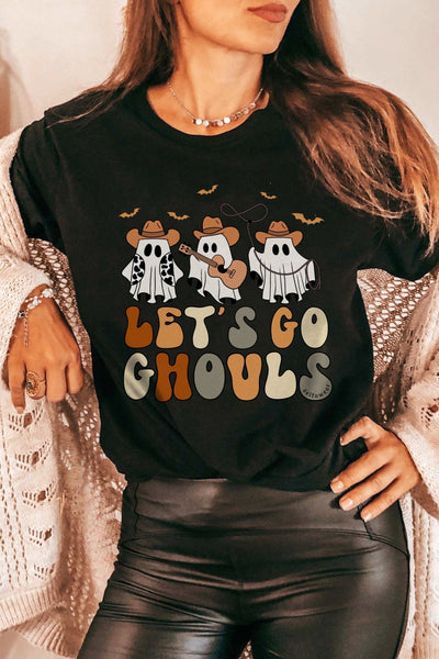 Let's Go Ghouls T-Shirt Black Shirts Selfawear 