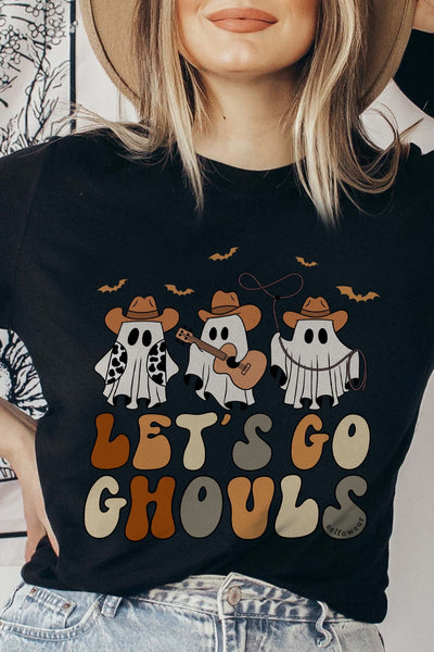 Let's Go Ghouls T-Shirt Black Shirts Selfawear 