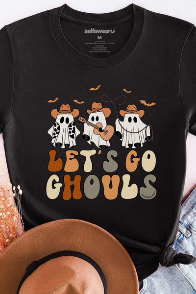Let's Go Ghouls T-Shirt Black Shirts Selfawear 
