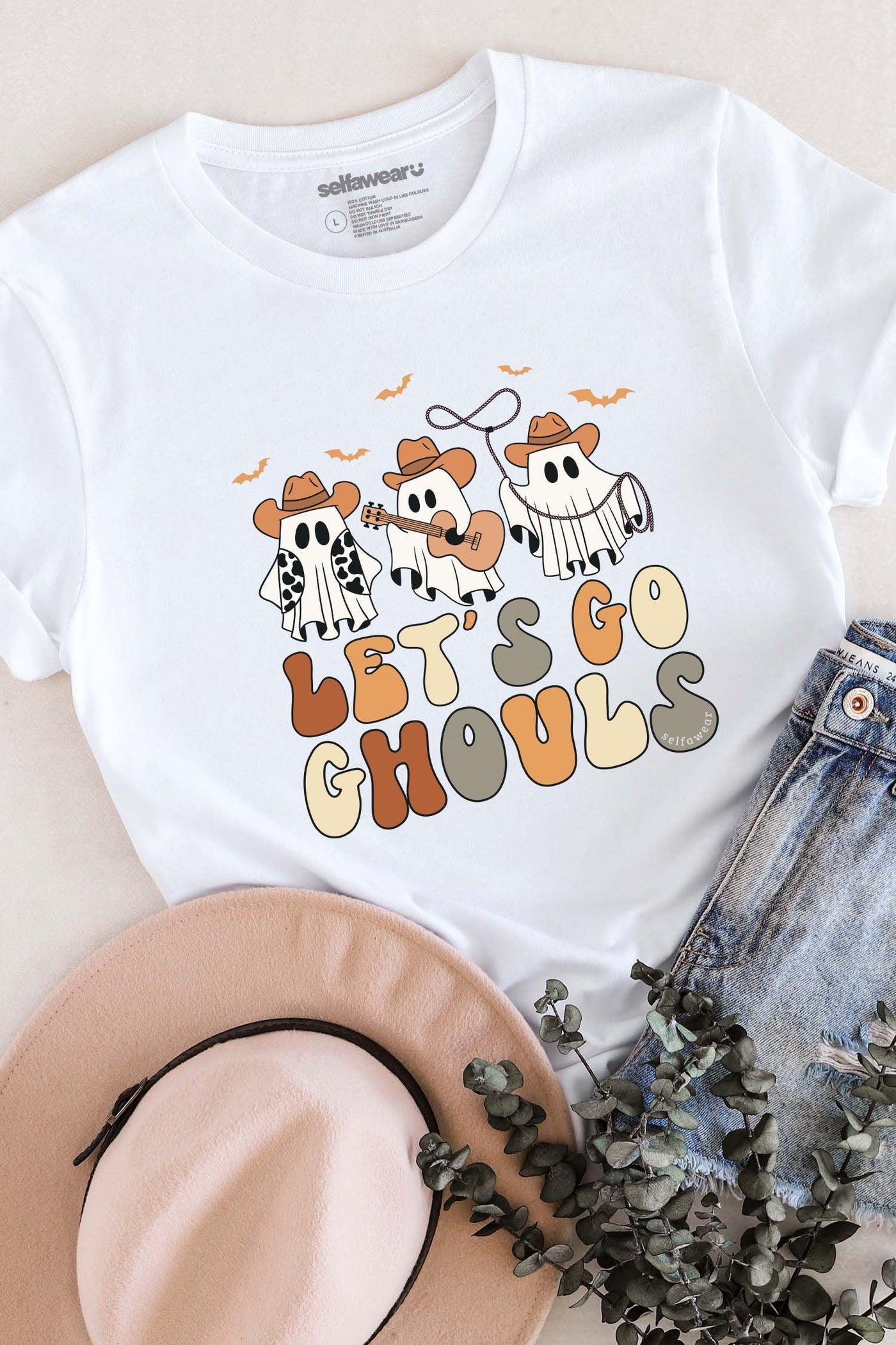 Let's Go Ghouls T-Shirt White Shirts Selfawear 