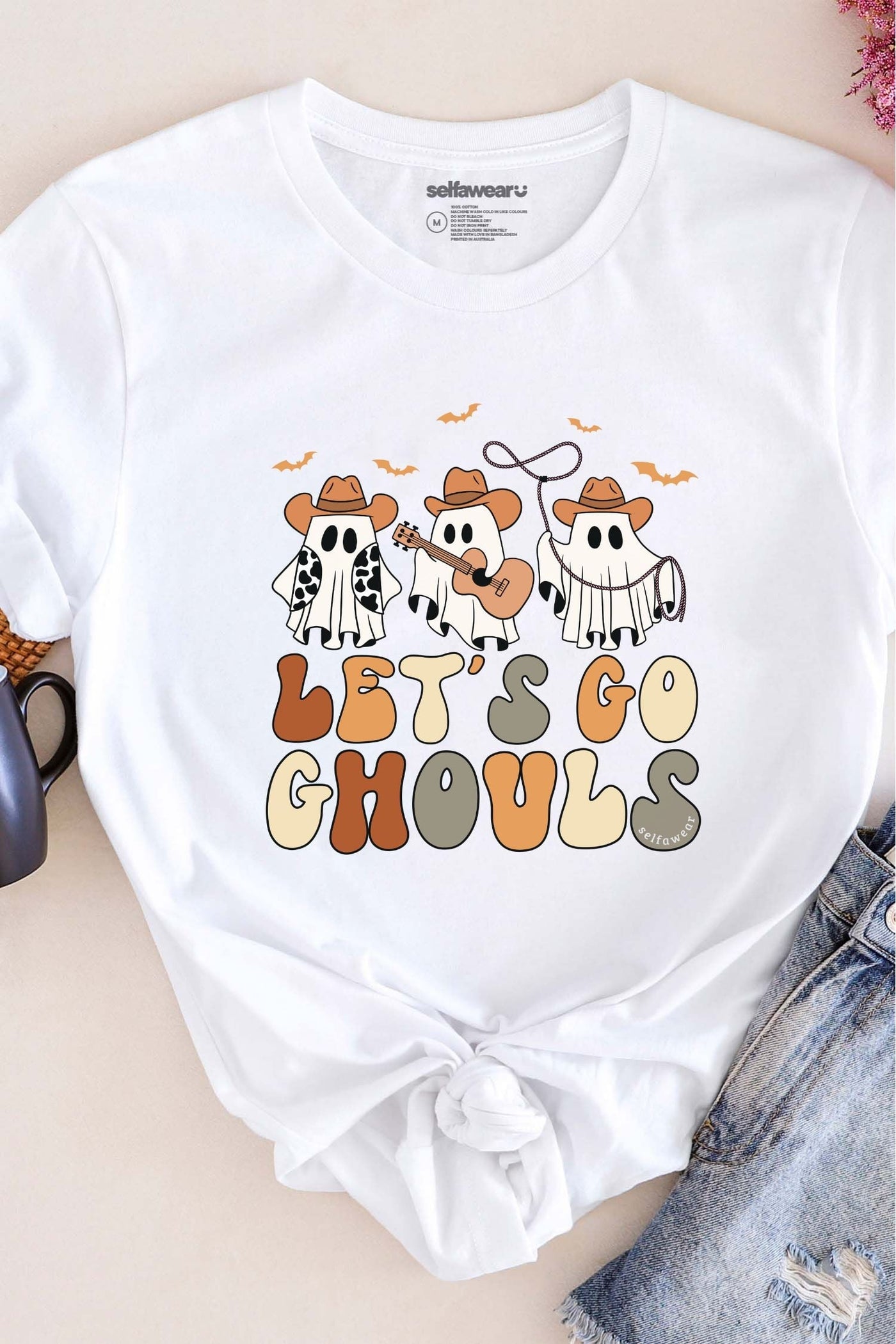 Let's Go Ghouls T-Shirt White Shirts Selfawear 