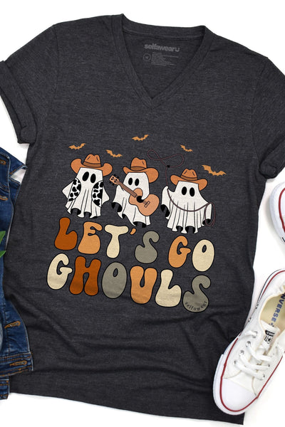 Let's go Ghouls V-Neck T-Shirt Ashe V-Necks Selfawear 