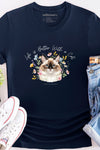 Life is Better with a Cat T-Shirt Navy