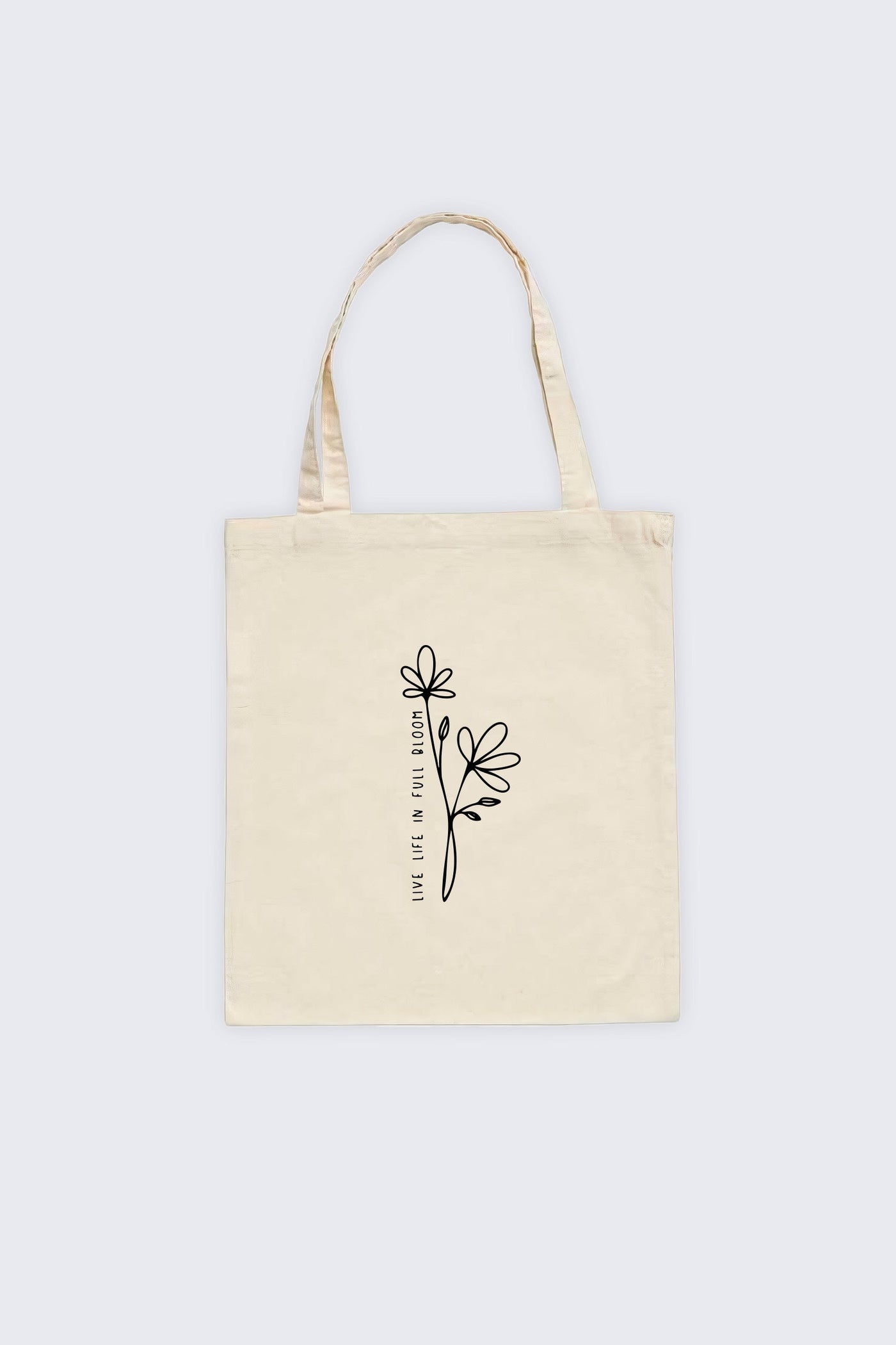 Live In Bloom Tote Bag Natural Tote Bag Selfawear 