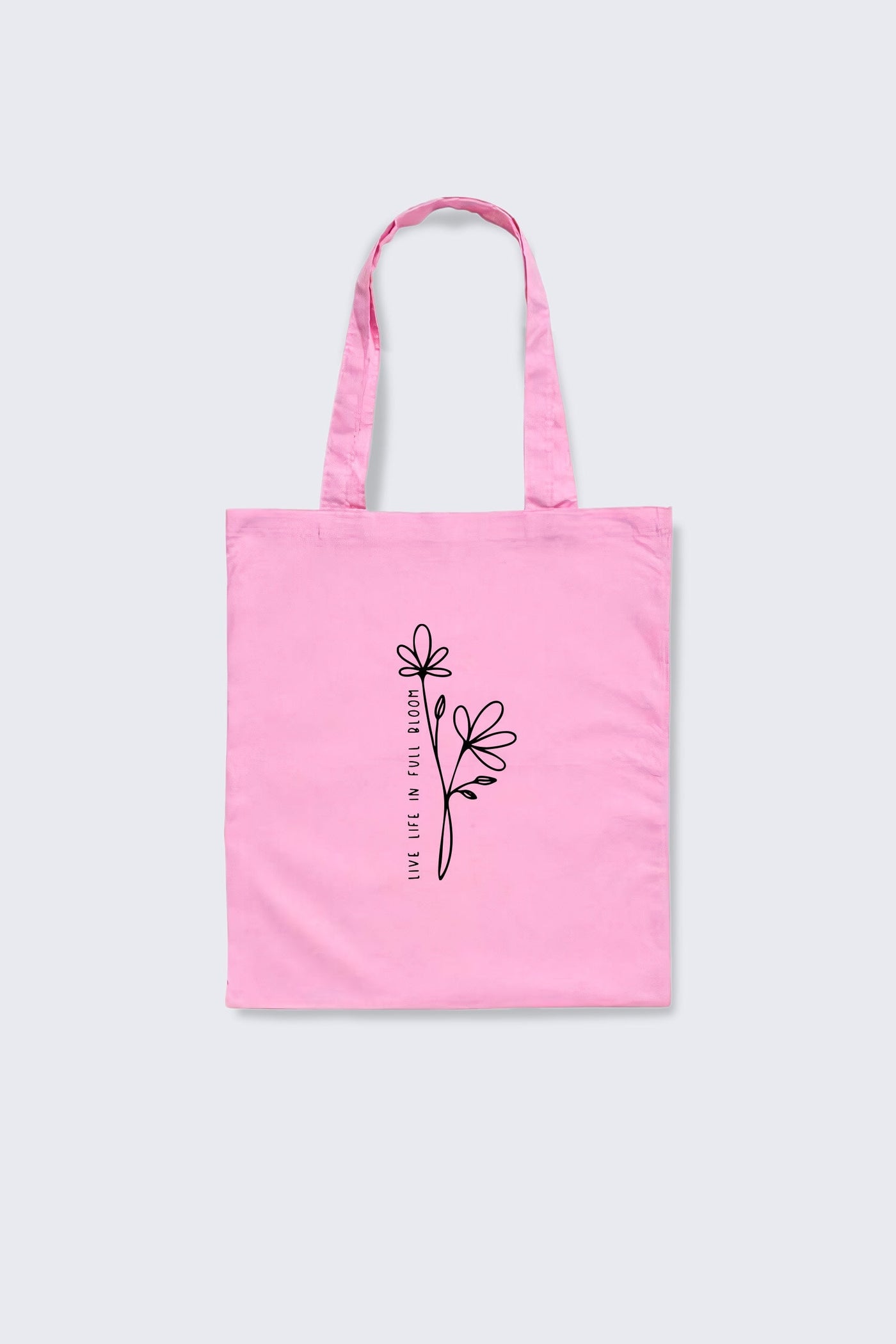 Live In Bloom Tote Bag Pink Tote Bag Selfawear 