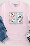 Love is Abundance T-Shirt Pale Pink