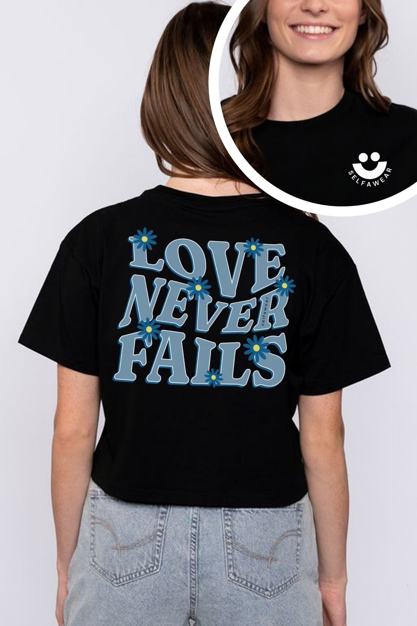 Love Never Fails T-Shirt Black Shirts Selfawear 