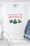 Merry and Mild V-Neck T-Shirt White