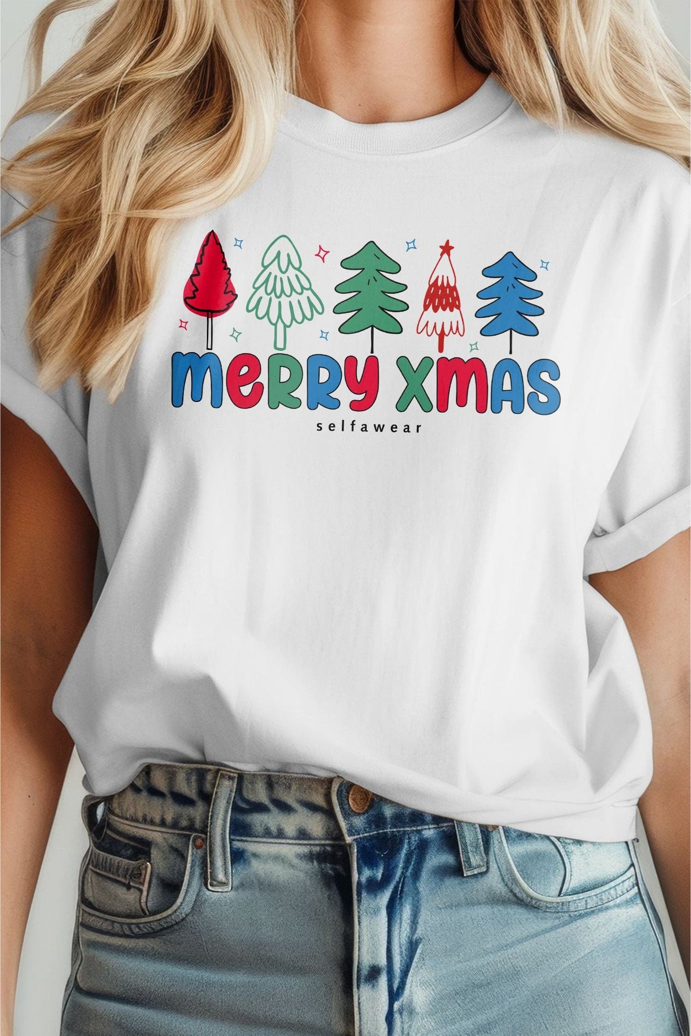 Merry Xmas T-Shirt White Shirts Selfawear 