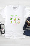 More Green V-Neck T-Shirt White