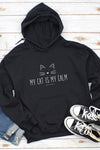 My Cat is my Calm Long Sleeve T-Shirt Navy
