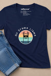 New Llama (REMAKE) V-Neck T-Shirt Navy